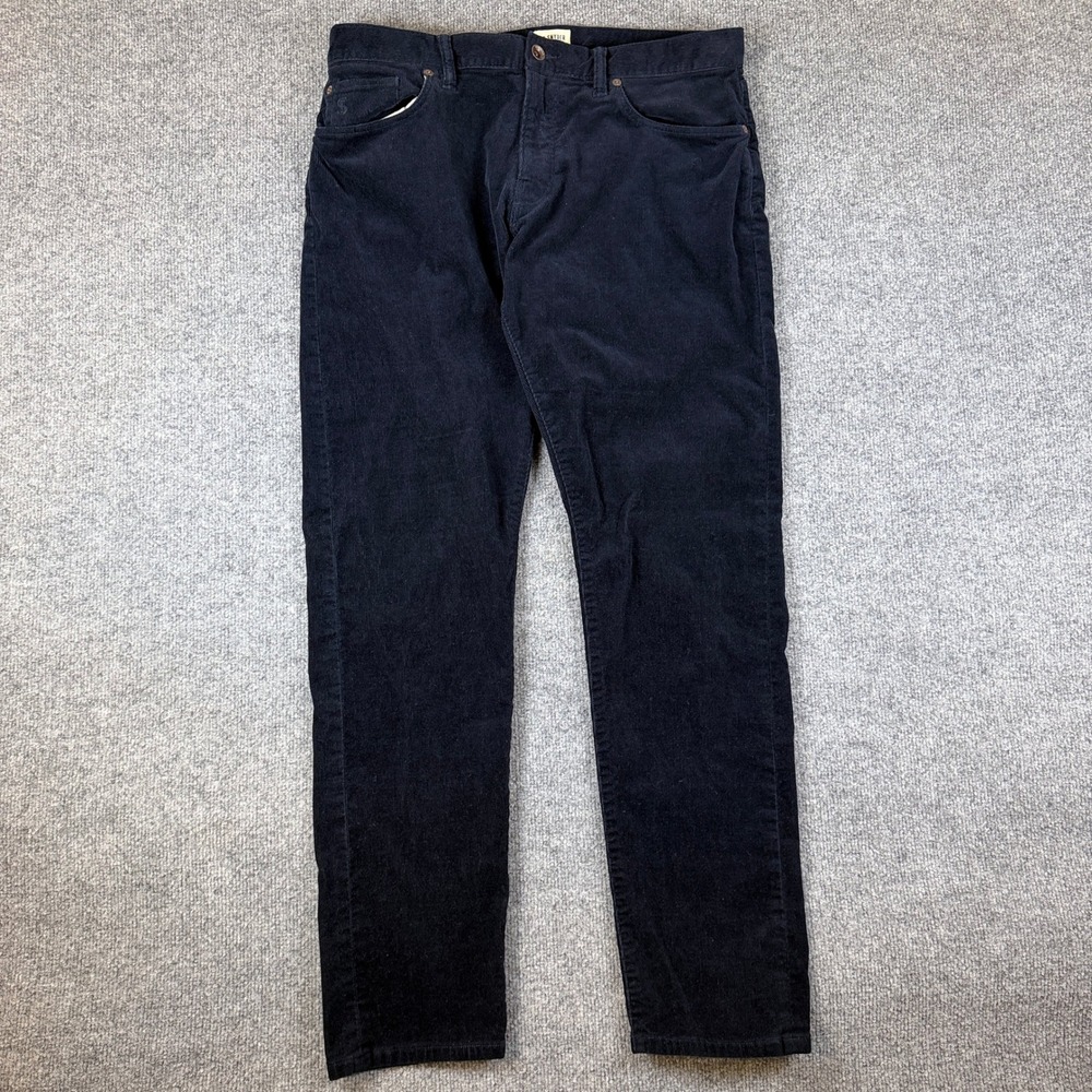 Todd Snyder Pants Mens 34x32 Black Corduroy Slim Fit Stretch 5 Pocket Chino